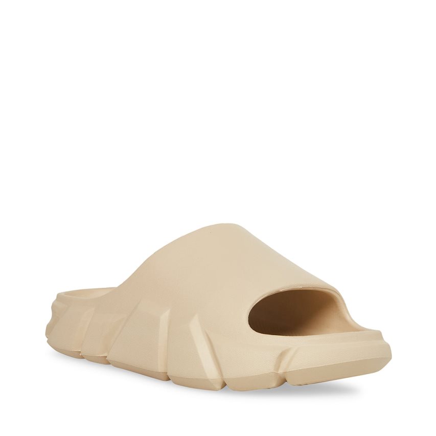 Beige Steve Madden Charged Men's Slides | PH 9041ZB16